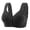 Black, variant on Women's Front Side Buckle Lace Edge Without Steel Ring Movement Seamless Gathering Adjustment Yoga Sleep Large Bra Bras 36c, Size 36