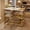 Table with 2 Chairs Set, Gold, variant on Bar Table and Chairs Set for 2, 3-Piece Dining Set, Counter Height Pub Table with 2 Upholstered Chairs & Storage Shelves for Kitchen SmallSpace