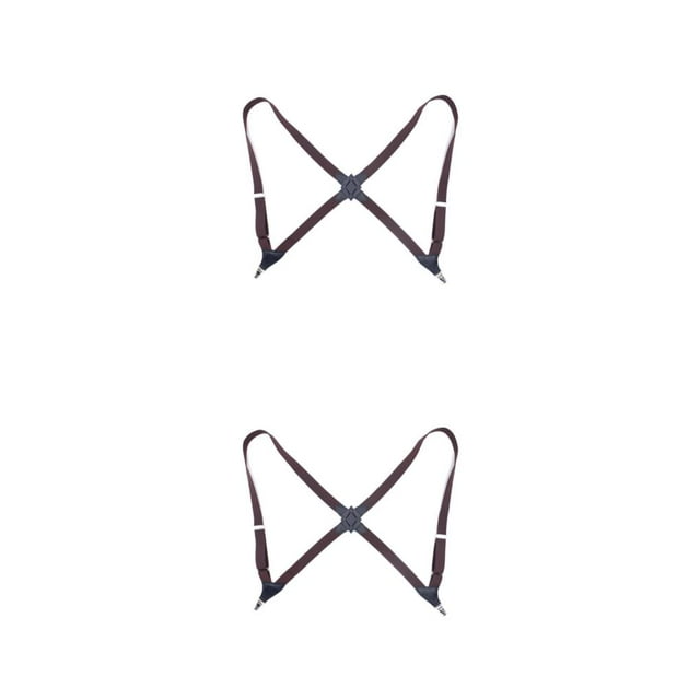 pitrice Unisex Brace Replacement Korean Easy Matching Elastic Back Braces Coffe 2Set