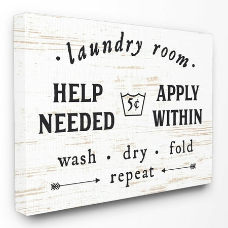 The Stupell Home Decor Collection Laundry Room Help Needed Ly The Stupell Home Decor Collection Laundry Room Help Needed Ly Within Canvas Wall Art