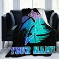 thumbnail image 2 of Custom Volleyball Blanket with Name for Women, Personalized Cool Volley Ball Themed Design Printed Throw Blankets for Teens Adults Lap, Chair Sofa, Giftable Blanket, 50"x 60", 2 of 5