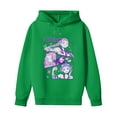 thumbnail image 4 of Moonsky Sudadera con capucha y cordón HUNTRX, estampado de grupo de chicas coreanas, jersey corto, suave y cómodo, top de manga larga para primavera y otoño. Verde 140, 4 of 5