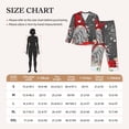 thumbnail image 4 of Pajama Sets for Women 2 Pcs, Traditional Scandinavian A Button Down Long Sleeve Sleepwear Lounge PJ Sets, 4 of 6