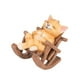 thumbnail image 3 of Mecedora Animal Estatua Pequeña Escultura Dibujos Animados Decorativo Micro Paisaje Gato amarillo, 3 of 9