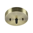 thumbnail image 2 of Aspen Creative 21512-42 Contemporary Fixture Canopy Kit, 5-1/8" Diameter, 7/16" Center Hole, Antique Brass, 2 Sets/Pack, 2 of 5
