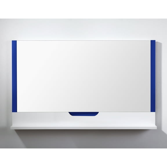 Bathroom Mirror Regia 55" Navy Blue and Matte White Modern Style