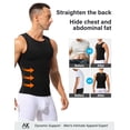 thumbnail image 4 of 2 Pack Men's Compression Shirt Slimming Body Shaper Vest Breathable Workout Tank Top Undershirts, 4 of 7