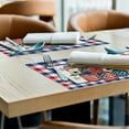 thumbnail image 5 of Dmlowu 4th of July Decorations Placemats 13x18" Heat Proof Table Mats Independence Day Non Slip Outdoor Placemats for Restaurants Dining Table Party Travel, 5 of 6