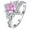 Pink, variant on Bradem Rings Clearance! Women Created Rainbow Filled Oval Cut Cute Fashion Ring, Pink, 9 Lady Ring Clearance Sale, 1Pc Ring Multi-Color Pink Zircon Ring Pink 9 Pink 9