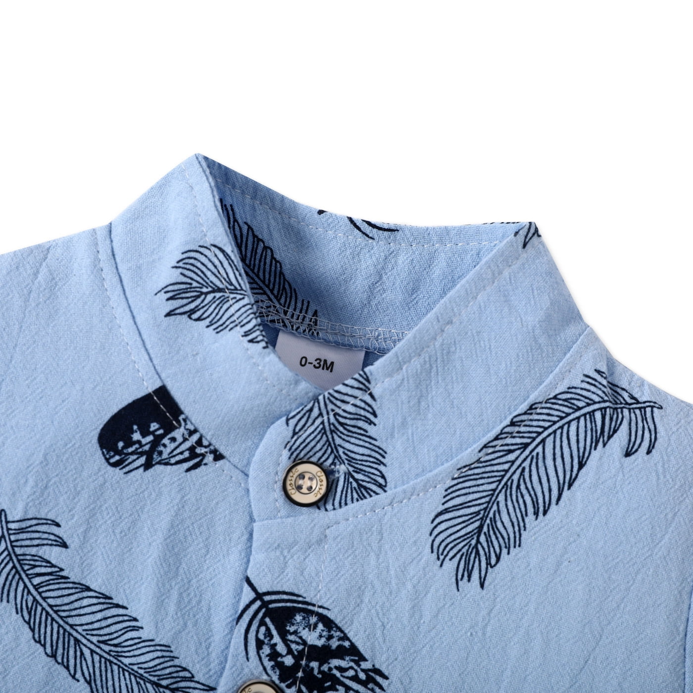 2pcs Baby Boy All Over Cactus Print Ribbed Short-sleeve Button Up Top and Shorts Set