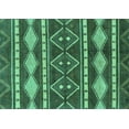 thumbnail image 1 of Ahgly Company Indoor Rectangle Abstract Turquoise Blue Modern Area Rugs, 4' x 6', 1 of 4