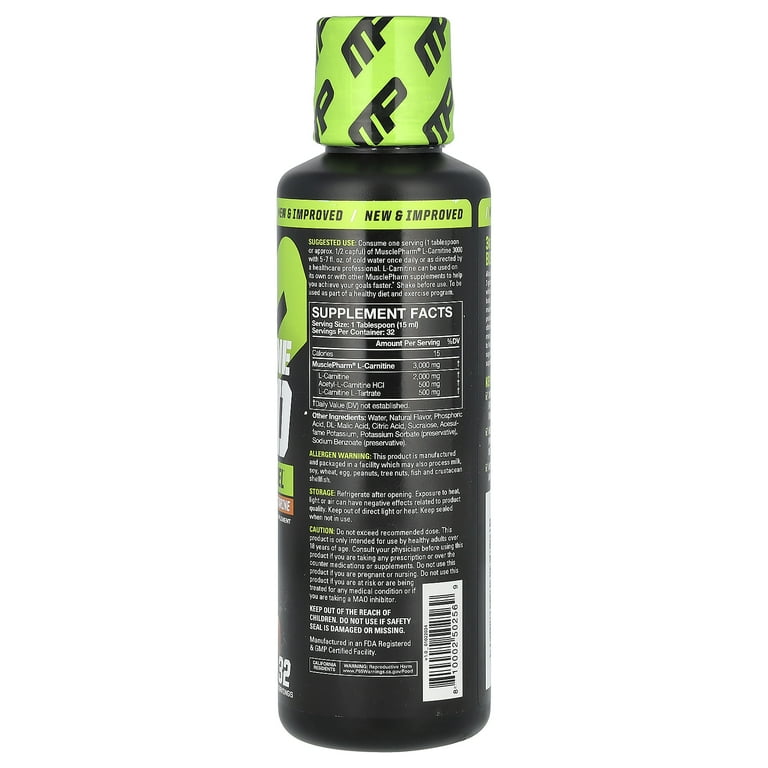l carnitine muscle pharm Amazon.com: Muscle Pharm L-Carnitine 3000, The Ultimate Liquid L Carnitine  Supplement for High-Performance, Supports Metabolism, Hydration & Energy,  Zero Sugar, Low Calories, Peach Nectarine Flavor, 32 Servings : Everything  Else main image 0