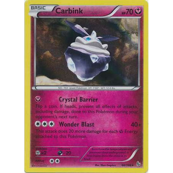 Pokemon Flashfire Carbink #68