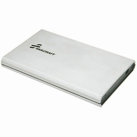 SKILCRAFT 1 TB Hard Drive, 2.5" External, Brushed Silver