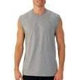 thumbnail image 2 of Fruit of the Loom Men Sleeveless Muscle T-Shirt,Safety Green, 2 of 3