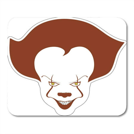 KDAGR Drawing Evil Clown Sticker Scary Cartoon Character Circus Creepy Face Mousepad Mouse Pad Mouse Mat 9x10 inch