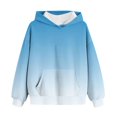thumbnail image 5 of Cute Hoodies for Teen Girls Trendy Preppy Hooded Sweatshirts Oversized Long Sleeve Pullover Sweatshirt Girls Gradient Clothes, 5 of 7