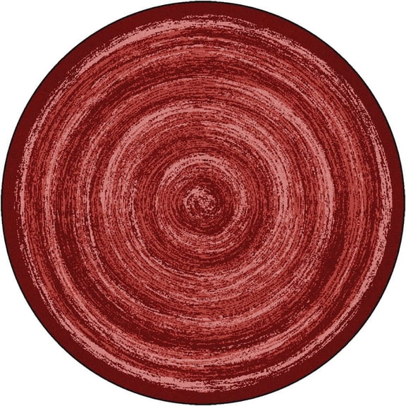 Joy Carpets Feeling Fun 13'2" Round area rug in color Red