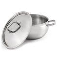 thumbnail image 2 of BergHOFF Belly Shape 18/10 Stainless Steel 9.5" Stock Pot with SS Lid, 5.5qt., 2 of 7