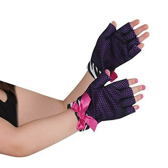 Amscan Men's Fierce Fairy Fingerless Glove, Polka Dot, 1-Piece