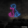 thumbnail image 3 of Craftnamesign Cat Dog Hug Neon Sign, Pet Spa Clinic Decor,Bedroom Wall Art, 3 of 4