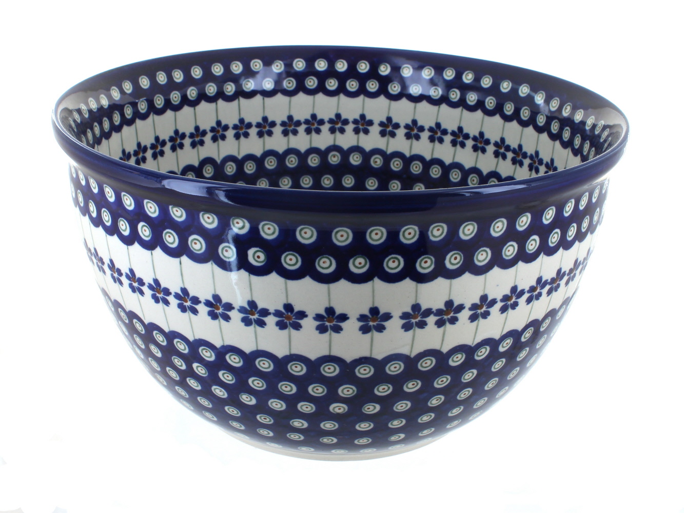 Blue Rose Polish Pottery Stars & Stripes Large Mixing Bowl : Target