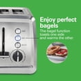 thumbnail image 4 of Hamilton Beach tostador de 4 rebanadas con ranuras extra anchas, ajuste de bagel, refuerzo de tostadas, bandeja de migas deslizable, cierre automático y botón de cancelación, acero inoxidable (24798), 4 of 5