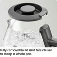 thumbnail image 2 of Chefman 1L Electric Glass Kettle w/ Tea Infuser, LED Indicator Light, Automatic Shutoff - Black, 2 of 8