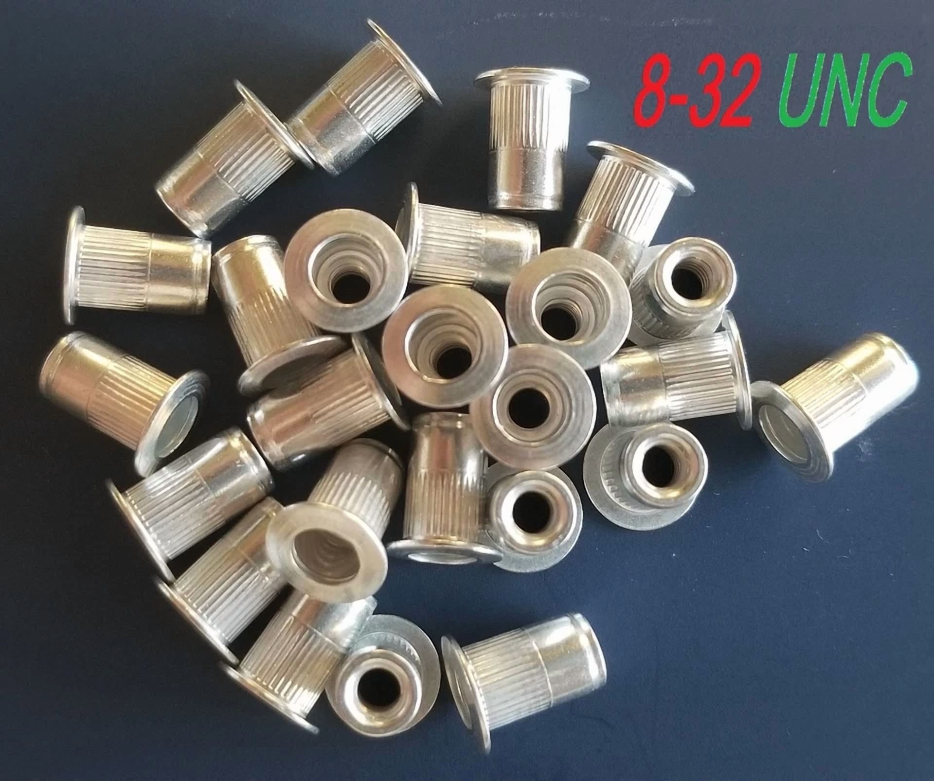 CIRCLE- 100 Pcs 8-32 Aluminum Flange Nutserts Rivet Nut Rivnut Nutsert