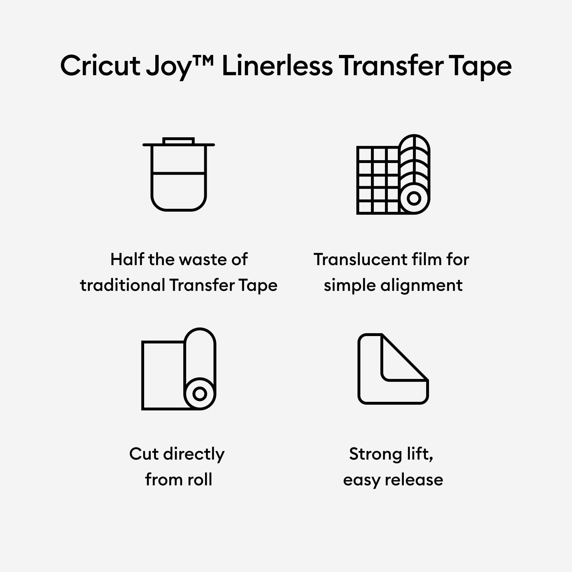 Cricut Joy Linerless Transfer Tape, 5.5" x 120"