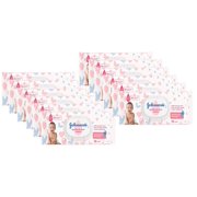 Johnson's Baby Wipes Gentle, No Alcohol and Dyes, Flip Top, With Silk Extract, 56 Count (Pack of 12)