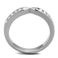 thumbnail image 3 of Luxe Jewelry Designs Women's Stainless Steel Traditional Pave Ring with Clear Crystals - Size 5, 3 of 4