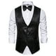 thumbnail image 1 of Chaleco de traje slim fit para hombre: mezcla de algodón y poliéster, color liso, sin mangas, formal/casual para bodas/fiestas, 1 of 5
