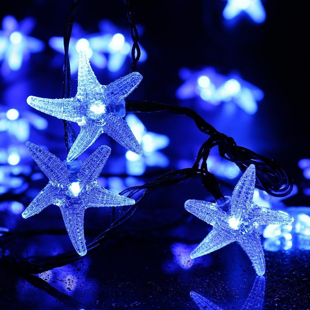 LED Christmas Lights,Starfish Solar Christmas Lights Fairy Decorative