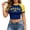 Z-Dark Blue9529, variant on Women's Colombia Short Sleeve Cropped Tops V Neck Football Letter Graphic Y2K Tshirts Workout Tee Tops for Women
