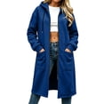 thumbnail image 2 of HappyYEE Midlength Hoodie Jackets for Women, Casual Hooded Drawstring Zipper Sweatshirt Coat, Long Sleeve Loose Outer Tops with Pockets, 2 of 8