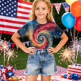 thumbnail image 6 of CCRFTGI Usa Flag Shirts for Child Boys Girls Size 7 Patriotic Cute Tops 4th Of July American Flag Tie Dye Outfits Red White and Blue Summer Tops 1776 T-Shirts Dark Blue 9-10 Years, 6 of 6