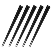 MERRYHAPY Black Japanese Style Non- Reusable Chopsticks Set, Comfortable Grip, PP Material, 5 Pairs for Home Use