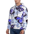 thumbnail image 3 of Junzan Butterflies for Men's Hoodie - Fall Pullover Hooded Sweatshirt-Hooded Sweatshirt for Men - Men's Stylish Sweatshirt for Winter & Autumn-4X-Large, 3 of 7