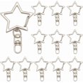 thumbnail image 1 of 1 caja de 40 llaveros con forma de estrella, cierre giratorio de metal, aleación de plata, gancho giratorio, clips para llaveros, accesorios de conector., 1 of 9