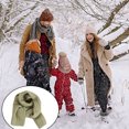 thumbnail image 5 of Preppy simple solid-color children's knit scarf, 5 of 5