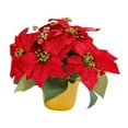 thumbnail image 4 of Planta de flor de Pascua roja mayimx Nochebuena roja artificial, 4 of 9