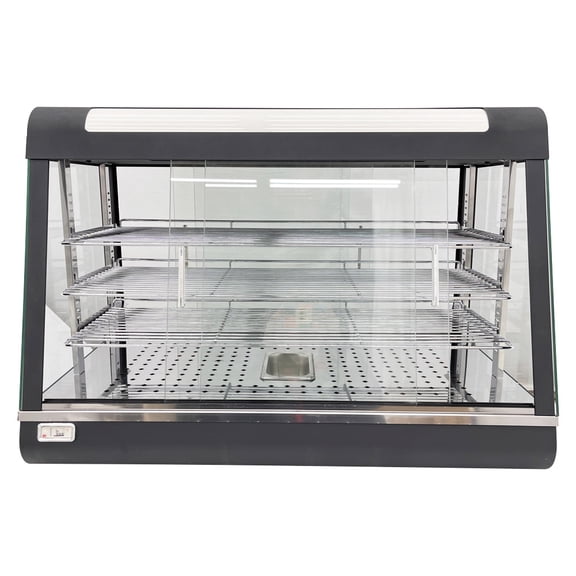 Techtongda 35" Commercial Desktop Food Display Cabinet Egg Tart Heating Insulation Cabinet Three-layer