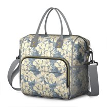 Pioneer Flower Floral Print Pattern Womens Lunch Box for Work,Insulated Large Lunch Bag for Tween and Teen,Loncheras Para Mujer,Leakproof Adult Lunch Bag for Work,Beach,Travel,Picnic,Camping