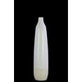 thumbnail image 1 of Ceramic Bottle Vase With Narrow Opening And Cream Banded Rim Bottom, White, 1 of 1