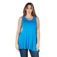 thumbnail image 4 of Plus Size Scoop Neck Sleeveless Tunic Tank Top, 4 of 10