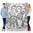 thumbnail image 2 of Verve & Co ShopBlanket Gift for Mom from Daughter Son,Soft Coloring - Book - Style Throw Blanket Fleece for Mother's Day,Mom Birthday,Whimsical Design, 2 of 4