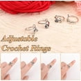thumbnail image 2 of Adjustable Crochet Tension Ring Set - Comfort Grip Yarn Control Tool for Knitting & Crochet, Perfect Gift for Mom Grandma with Stitch Markers & Craft Accessories, 2 of 6