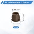 thumbnail image 2 of Uxcell 38pack 6mm(1/4")" Tapones para agujeros de nylon, tipo de panel de tipo empotrado, tapones de knockout, marrón, 2 of 6