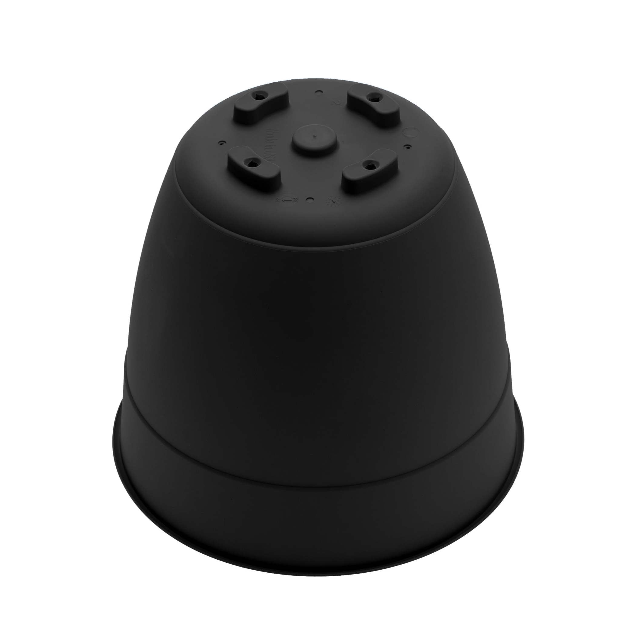 Bloem Dayton 16" Plastic Planter - 100% Recycled Plastic Indoor/Outdoor Garden Pot with Drainage Holes & Saucer Tray, Black